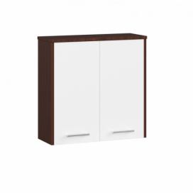 Ak furniture Závěsná koupelnová skříňka Fin 60 cm venge/bílá