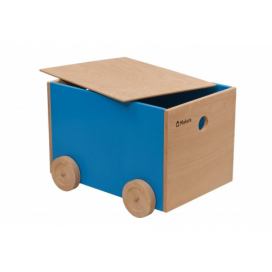 Makura Dřevěný box na kolečkách pro ukládání stavebnice Zvolte barvu: Modrá