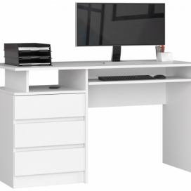 Ak furniture Volně stojící psací stůl CLP 135 cm bílý