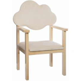 Atmosphera for kids Dětská židle ve tvaru mraku, bílá barva