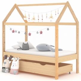 Dětská postel 70x140 borovice Dekorhome Přírodní dřevo