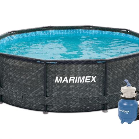 Marimex | Bazén Marimex Florida 3,05x0,91 m s pískovou filtrací - motiv RATAN | 19900079 Marimex