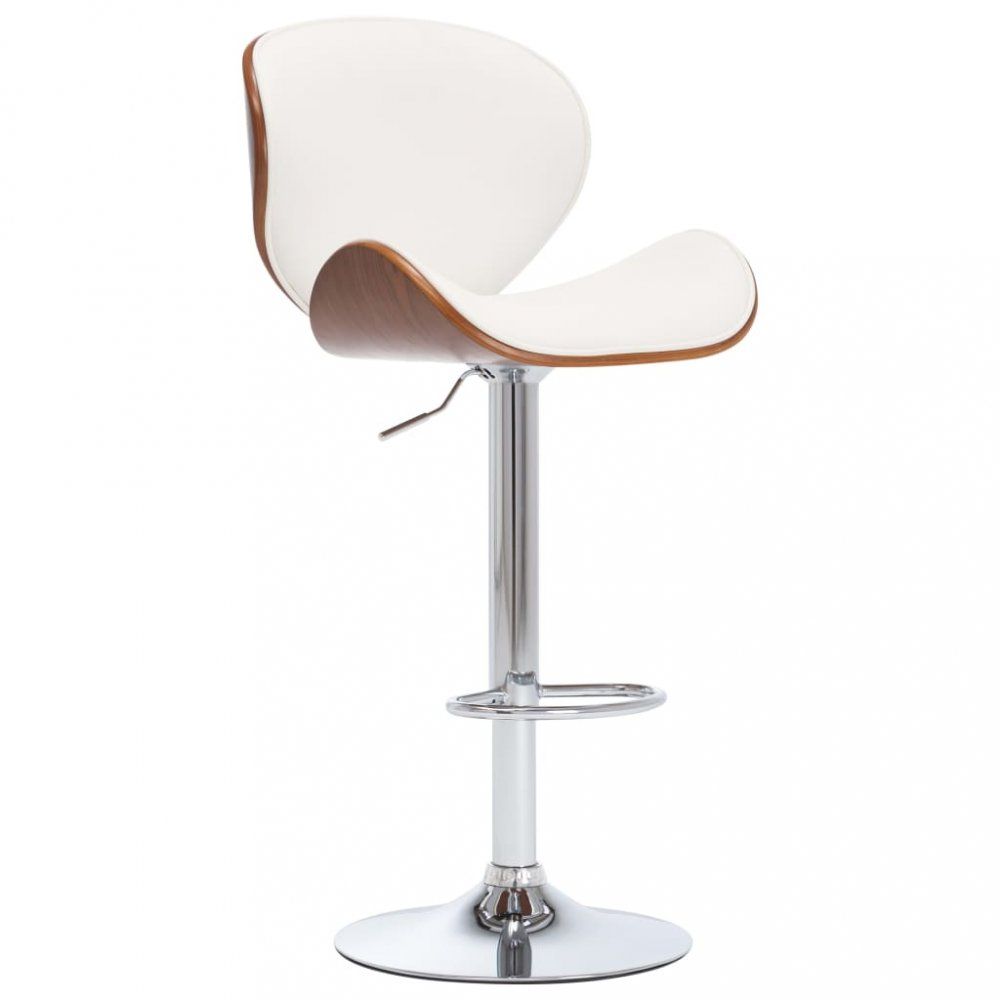 Barová židle umělá kůže / dřevo / kov Dekorhome Bílá - DEKORHOME.CZ