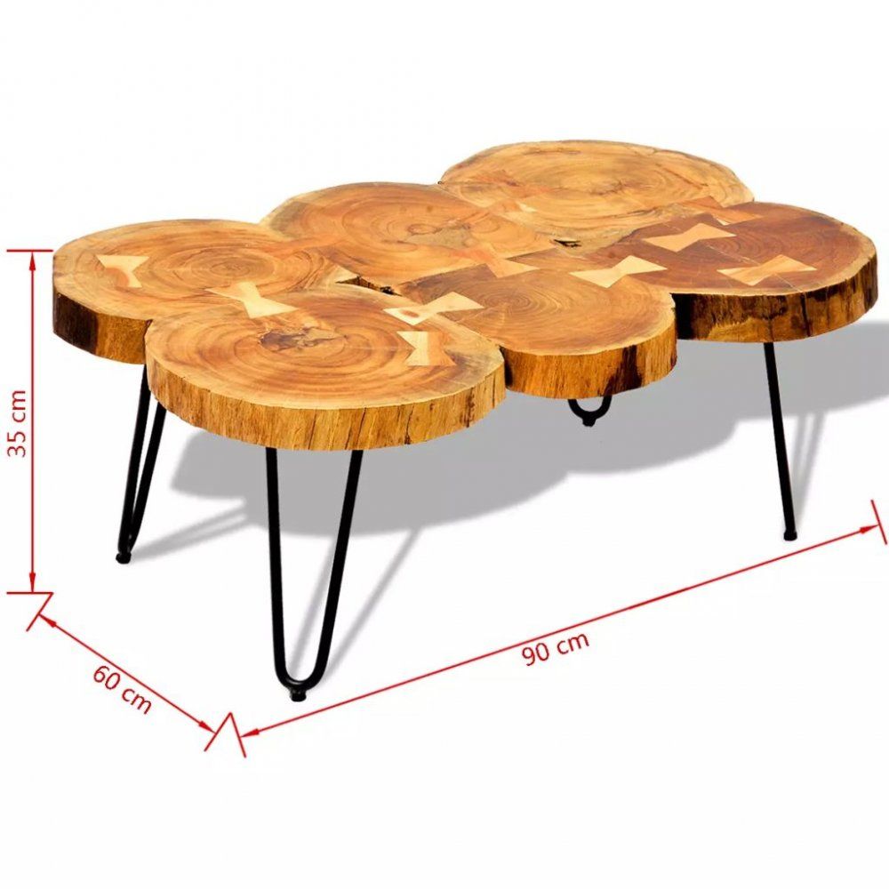 Konferenční stolek sheesham / kov Dekorhome 90x60x35 cm - DEKORHOME.CZ