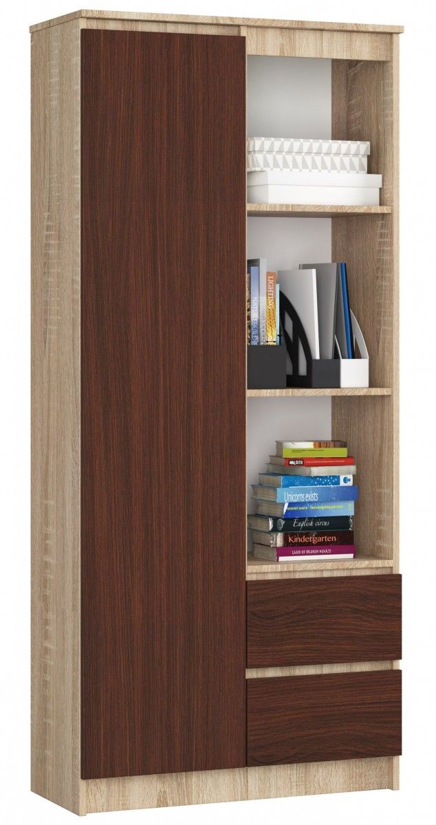 Ak furniture Skříň Rexa 80 cm dub sonoma/wenge - Houseland.cz