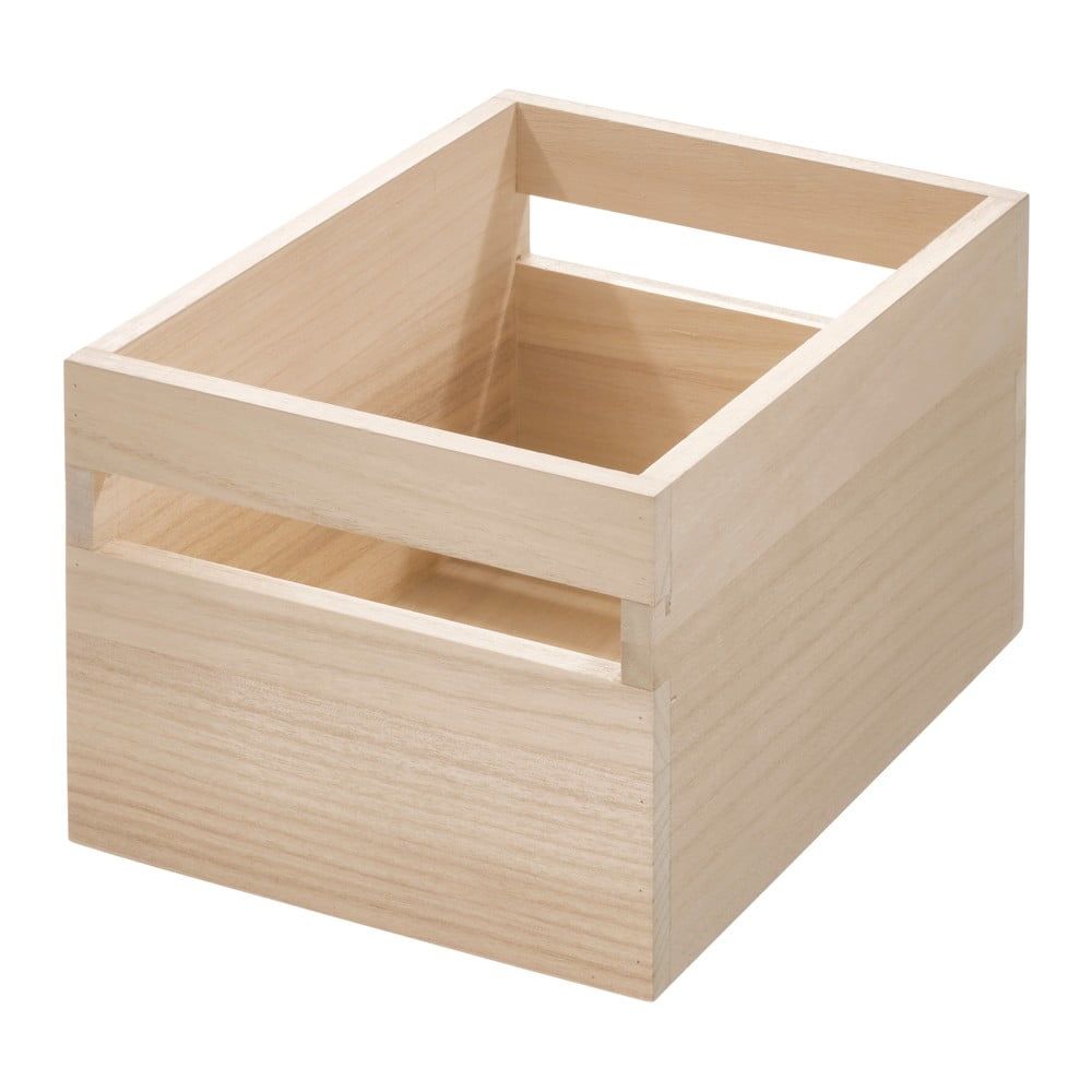 Úložný box ze dřeva paulownia iDesign Eco Handled, 19 x 25,4 cm - Bonami.cz