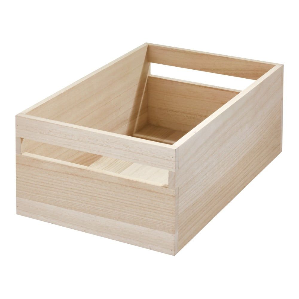Úložný box ze dřeva paulownia iDesign Eco Handled, 25,4 x 38 cm - Bonami.cz