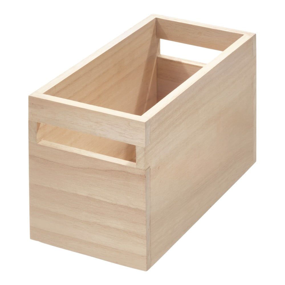 Úložný box ze dřeva paulownia iDesign Eco Wood, 12,7 x 25,4 cm - Bonami.cz
