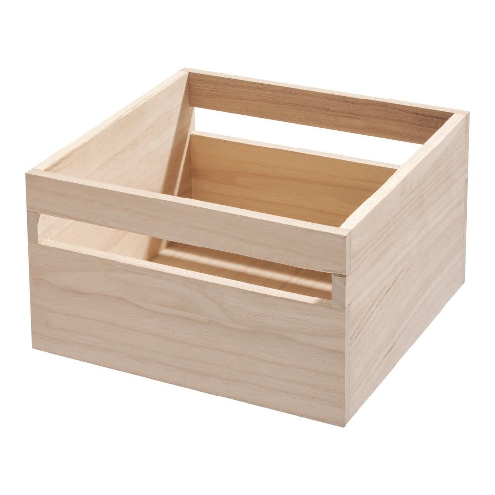 Úložný box ze dřeva paulownia iDesign Eco Wood, 25,4 x 25,4 cm - Bonami.cz