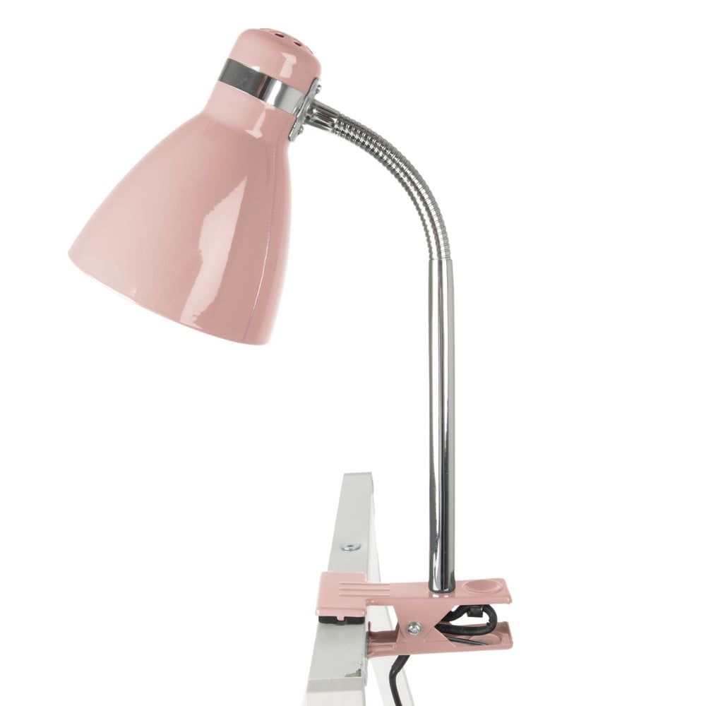 Růžová stolní lampa s klipem Leitmotiv Study - Bonami.cz