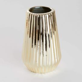 RIFFLE Váza 13,5 cm - zlatá