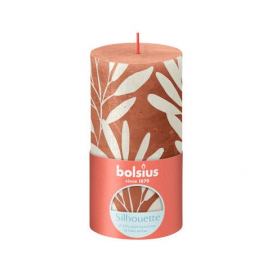 Bolsius Rustikální svíčka 13cm korálová/šalvěj
