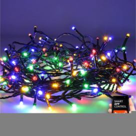  LED WIFI smart venkovní vánoční řetěz, 240 LED, 12m, přívod 5m, teplá bílá + vícebarevný  1v12-WIFI