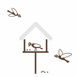 Pieris design Ptačí krmítko - zimní samolepka na okno