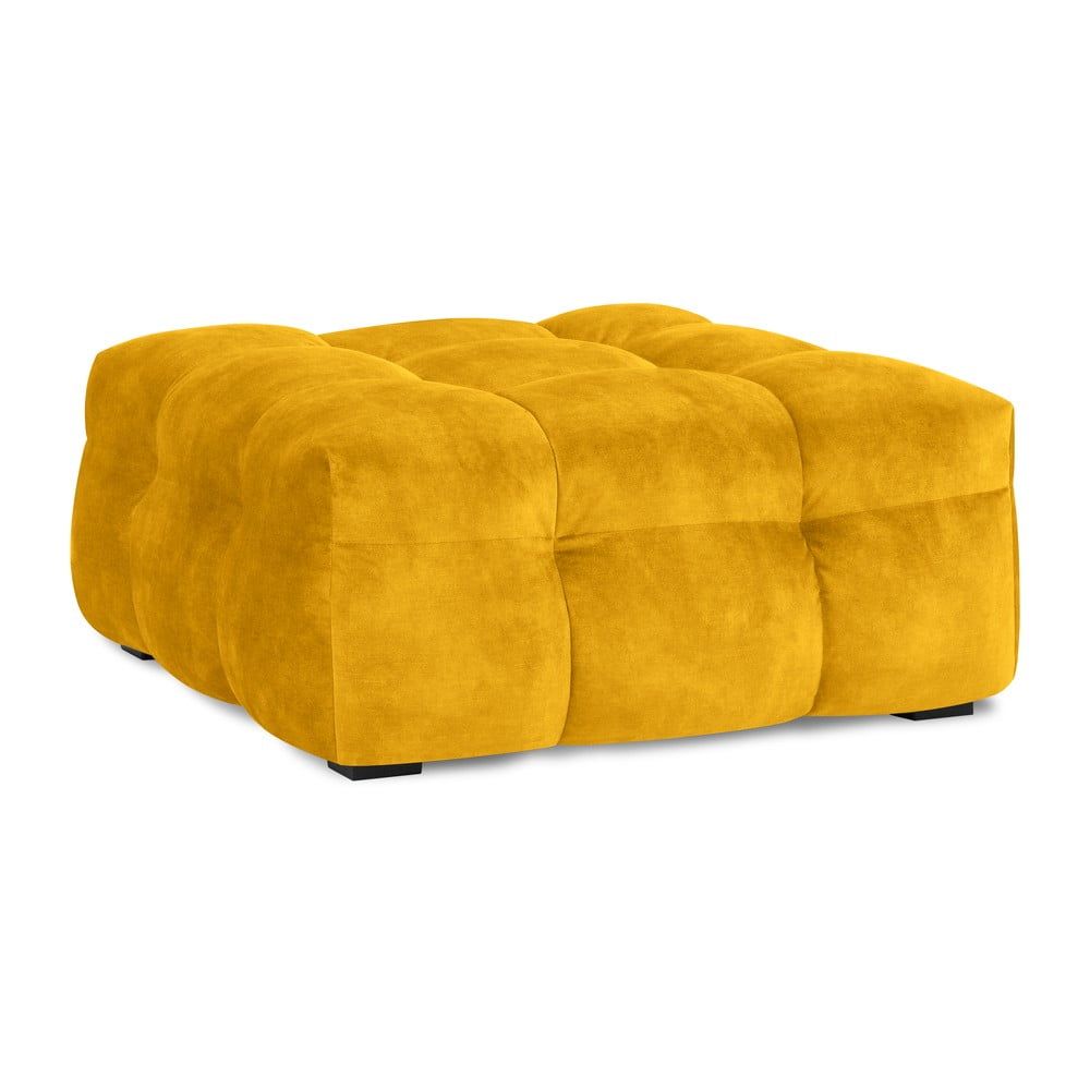 Žlutý sametový puf Windsor & Co Sofas Vesta - Bonami.cz