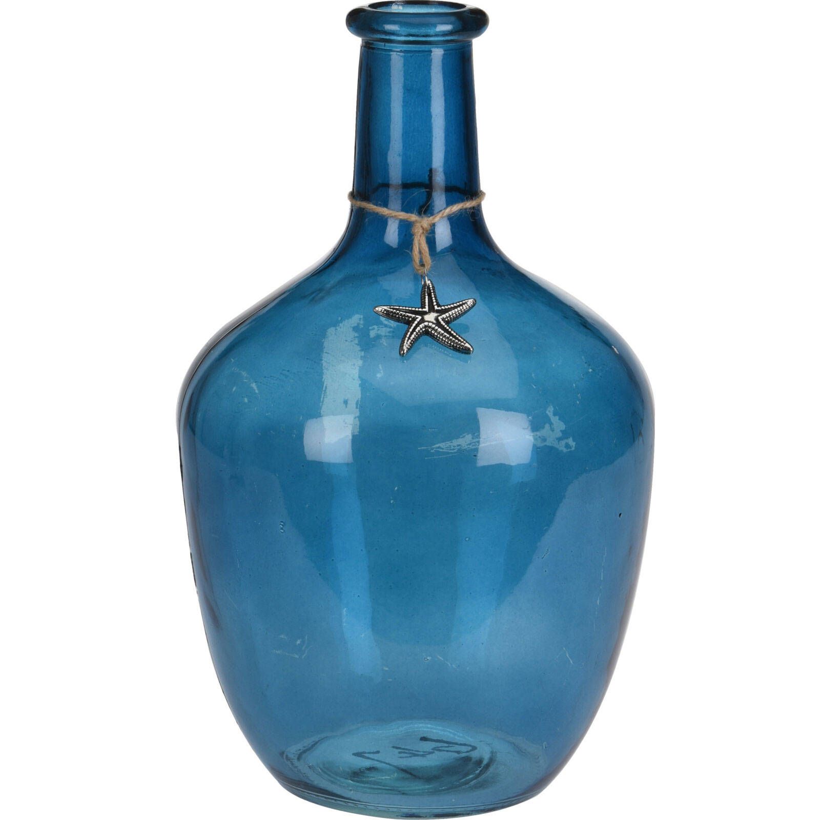 Home Styling Collection Modrá váza, sklěněná, s mořskou dekorací - EMAKO.CZ s.r.o.