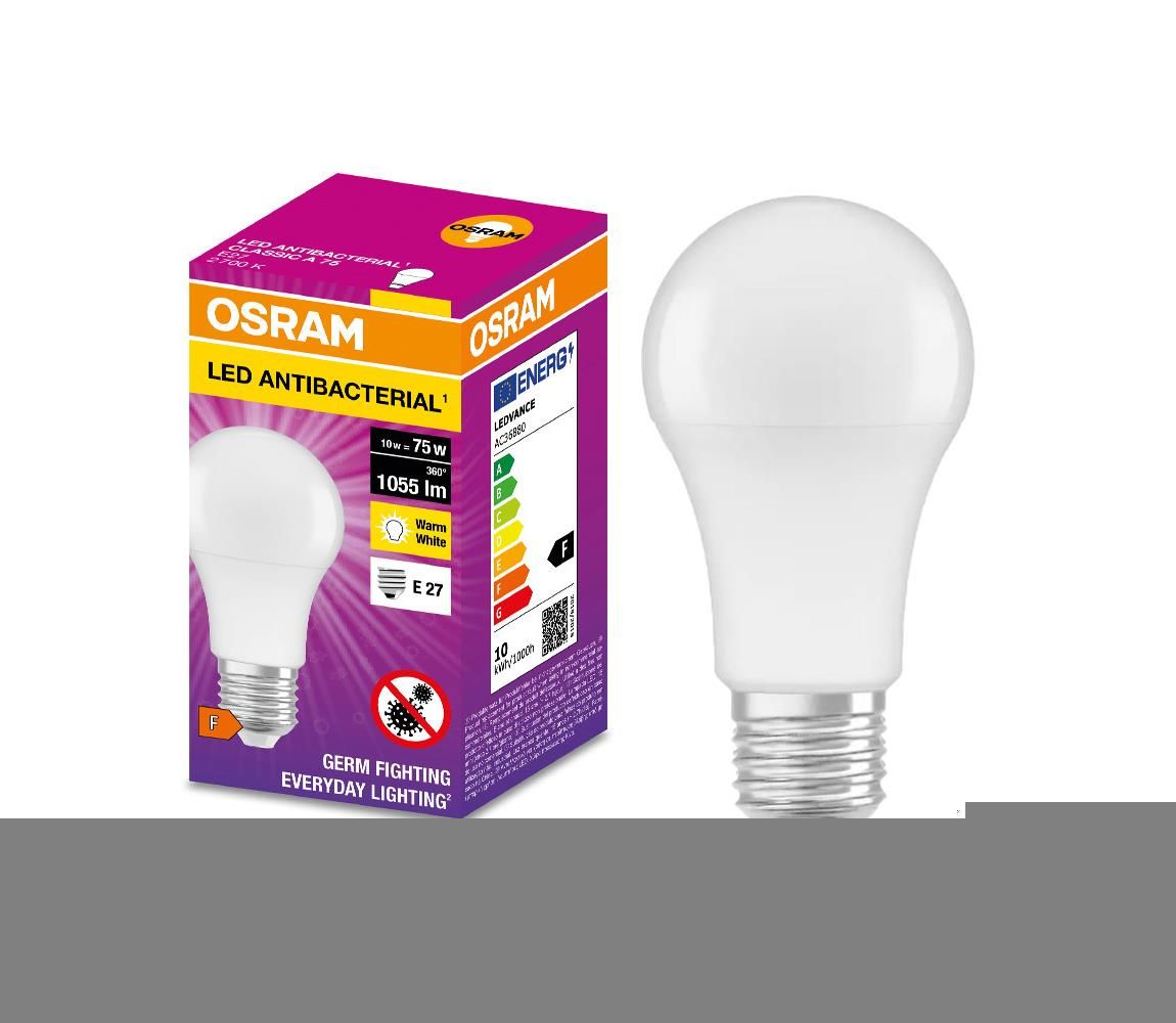Osram LED Antibakteriální žárovka A75 E27/10W/230V 2700K - Osram  -  Svět-svítidel.cz