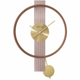 Lavvu LCT4090 dřevěné hodiny Art Deco, 33 x 51 cm