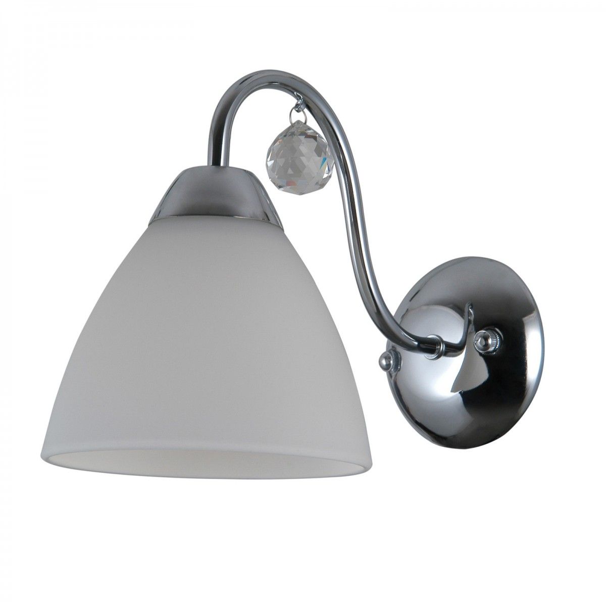 Italux WL-5643-1 nástěnná lampa Lugano 1x40W | E27 | IP20 - barva chromová/bílá - Dekolamp s.r.o.