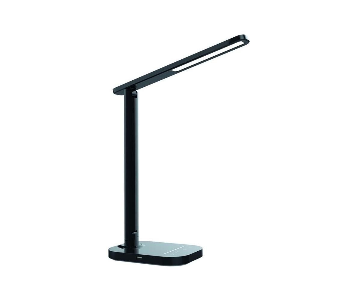  LED Stmívatelná dotyková stolní lampa s USB konektorem KIARA LED/7W/230V černá  -  Svět-svítidel.cz