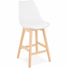 KoKoon Design Bílá/přírodní barová židle Kokoon Parul Mini