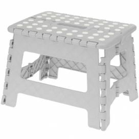 Storagesolutions Plastová skládací stolička, šedá, 29 x 22 x 22 cm