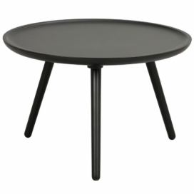 Černý lakovaný konferenční stolek ROWICO DAISY 55 cm