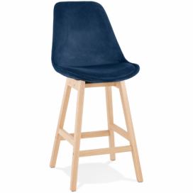 Modrá/přírodní barová židle Kokoon Lisa Mini