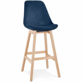 Modrá/přírodní barová židle Kokoon Lisa