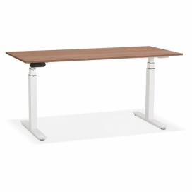 Ořechový/bílý kancelářský stůl Kokoon Robi 160 cm