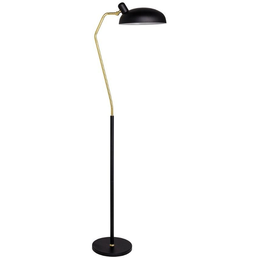 Černo zlatá kovová stojací lampa Bloomingville Roseanna 150 cm - Designovynabytek.cz