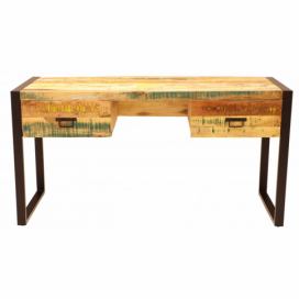 Psací stůl 160x76x70 Retro z recyklovaného mangového dřeva