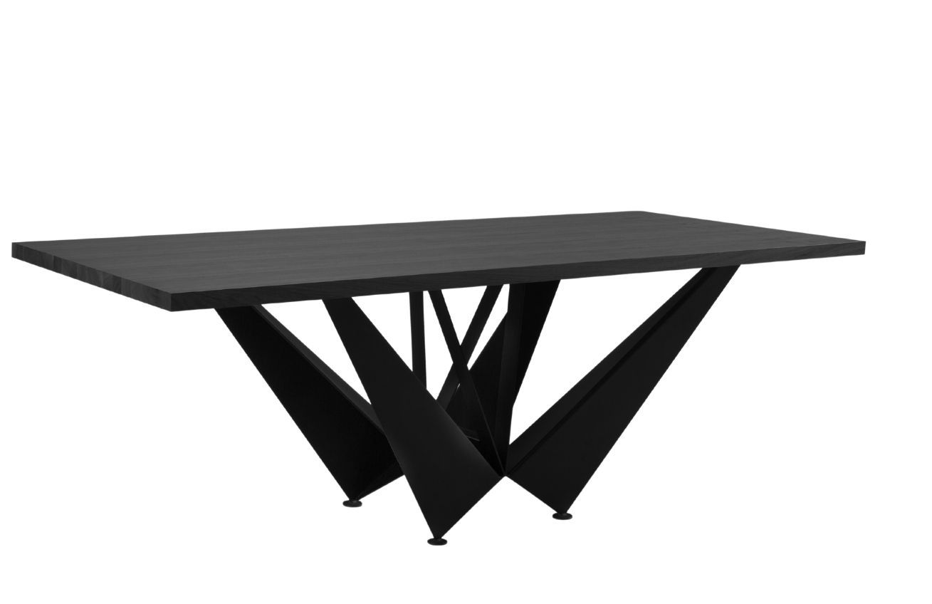Černý dubový jídelní stůl Windsor & Co Volans 180 x 100 cm - Designovynabytek.cz