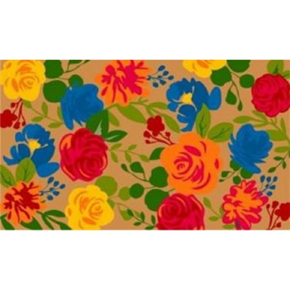 Trade Concept Kokosová rohožka Květiny barevná, 40 x 60 cm - 4home.cz