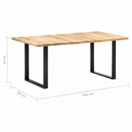 Jídelní stůl mangovníkové dřevo / kov 180x90x76 cm