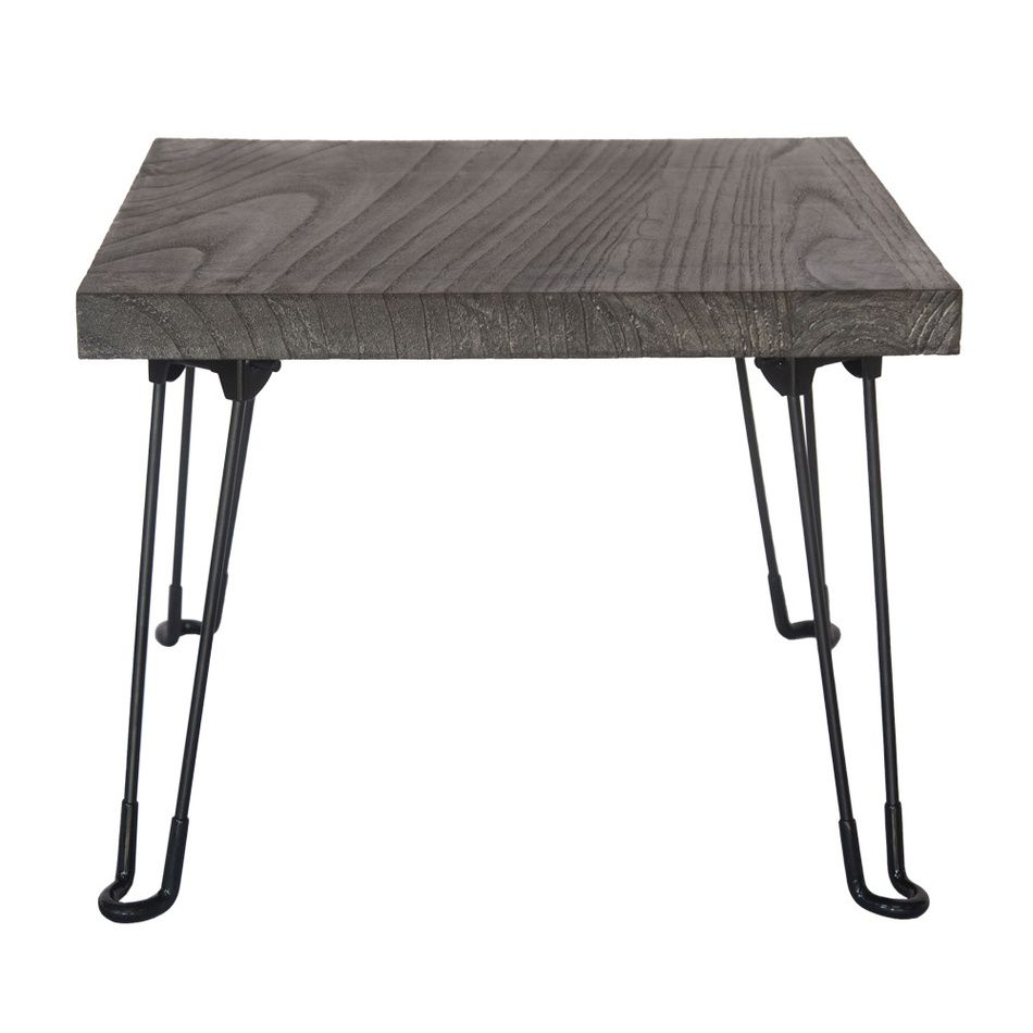 Odkládací stolek Pavlovnie šedé dřevo, 45 x 45 cm - 4home.cz