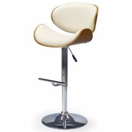 Barová židle GLADIS ořech/krémová
