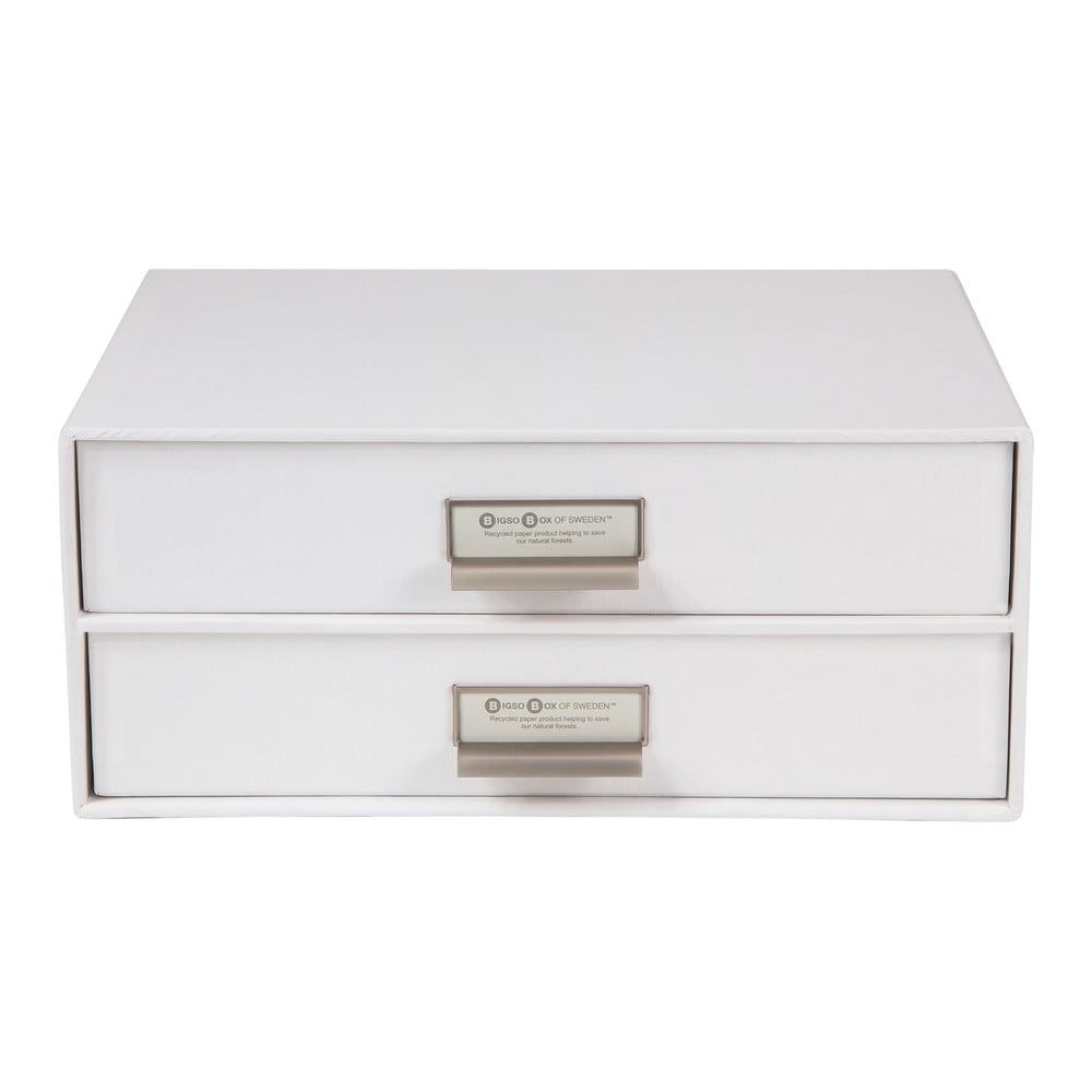Bílý 2patrový šuplík na dokumenty Bigso Box of Sweden Birger, 33 x 22,5 cm - Bonami.cz