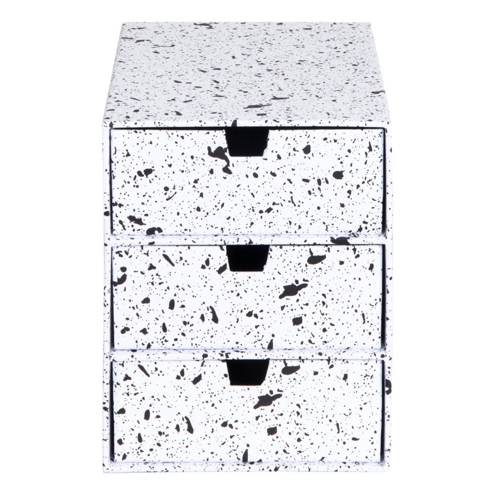 Černo-bílý zásuvkový box se 3 šuplíky Bigso Box of Sweden Ingrid - Bonami.cz
