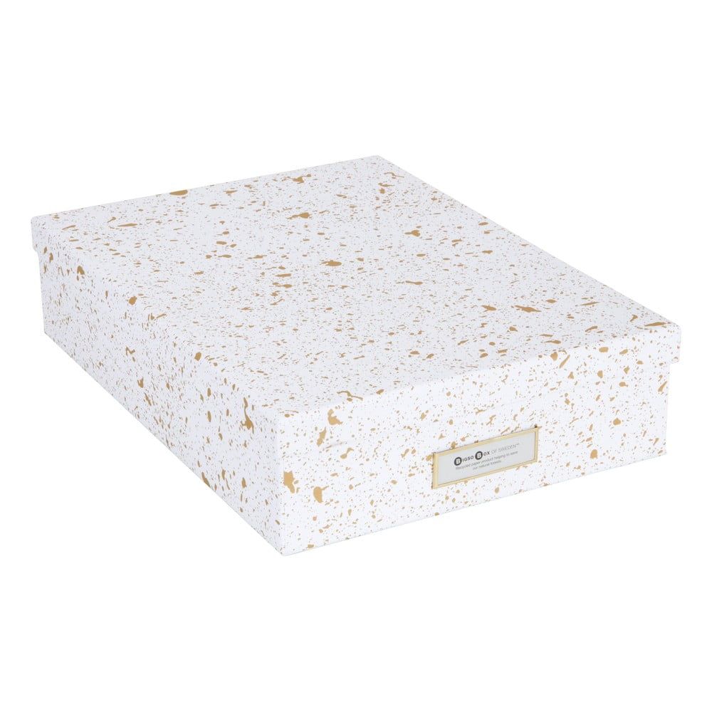 Úložná krabice ve zlato-bílé barvě Bigso Box of Sweden Oskar - Bonami.cz