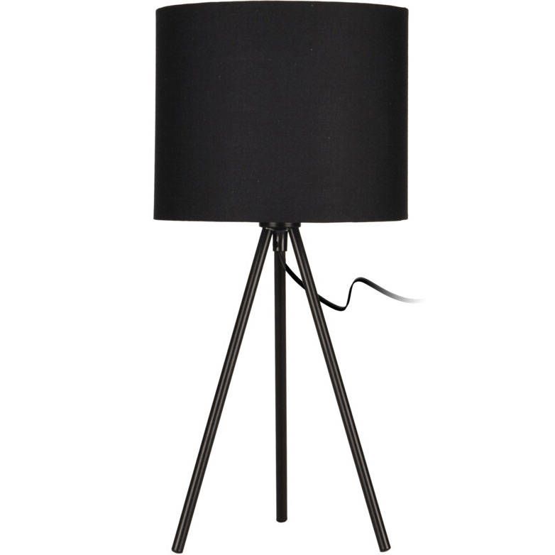 Home Styling Collection Černá stojací lampa, kovová, výška 43 cm - EMAKO.CZ s.r.o.