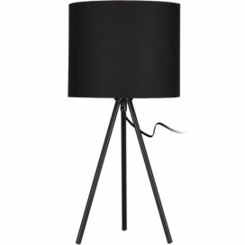 Home Styling Collection Černá stojací lampa, kovová, výška 43 cm