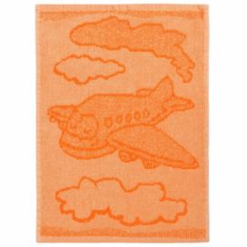 Profod Dětský ručník Plane orange, 30 x 50 cm