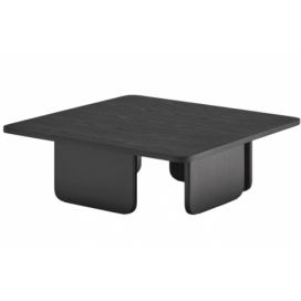 Černý jasanový konferenční stolek Teulat Arq 100 x 100 cm
