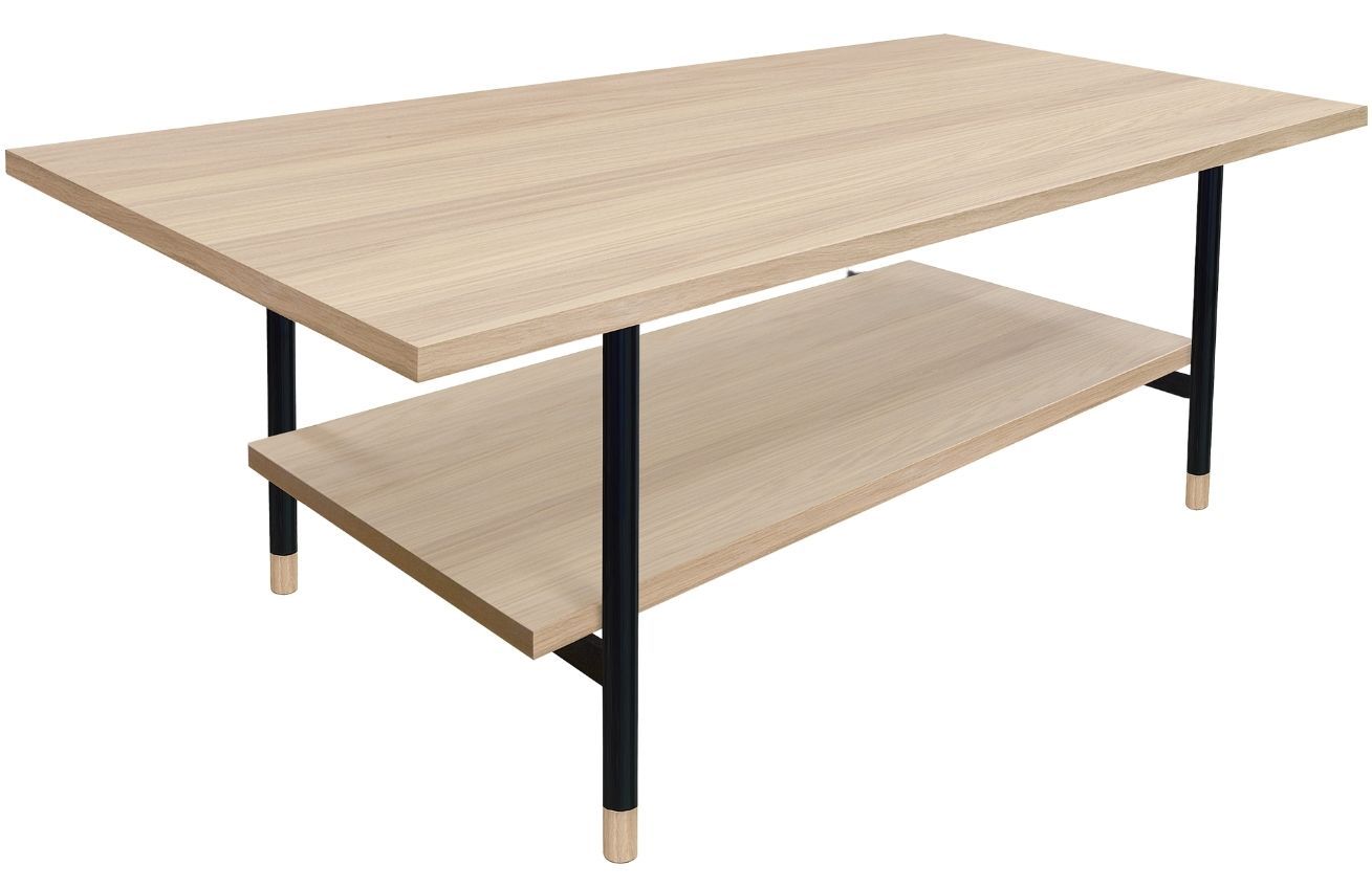 Dubový konferenční stolek Woodman Jugend s kovovou podnoží 120 x 60 cm - Designovynabytek.cz