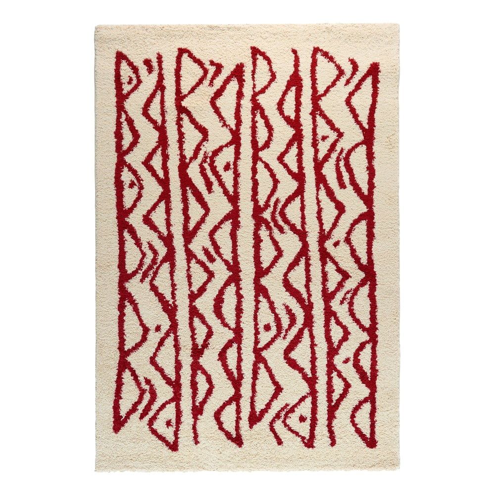 Krémovo-červený koberec Bonami Selection Morra, 120 x 180 cm - Bonami.cz