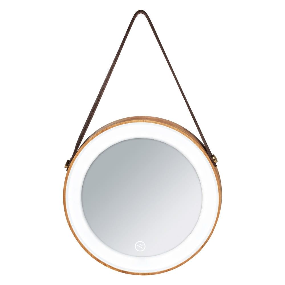 Nástěnné zrcadlo s LED osvětlením Wenko Usini, ø 21 cm - Bonami.cz