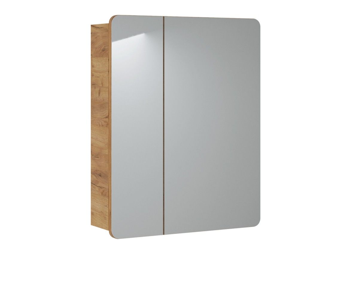 Comad Závěsná koupelnová skříňka se zrcadlem Aruba 841 2D dub craft zlatý - Houseland.cz