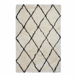 Krémově bílý koberec s černými detaily Think Rugs Morocco, 150 x 230 cm Bonami.cz