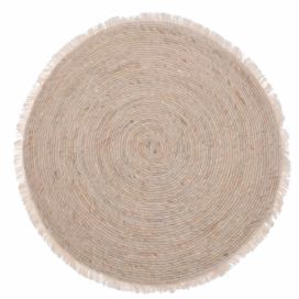 EH Excellent Houseware Kulatý koberec do obývacího pokoje, O 80 cm, vyrobený z kukuřičných listů